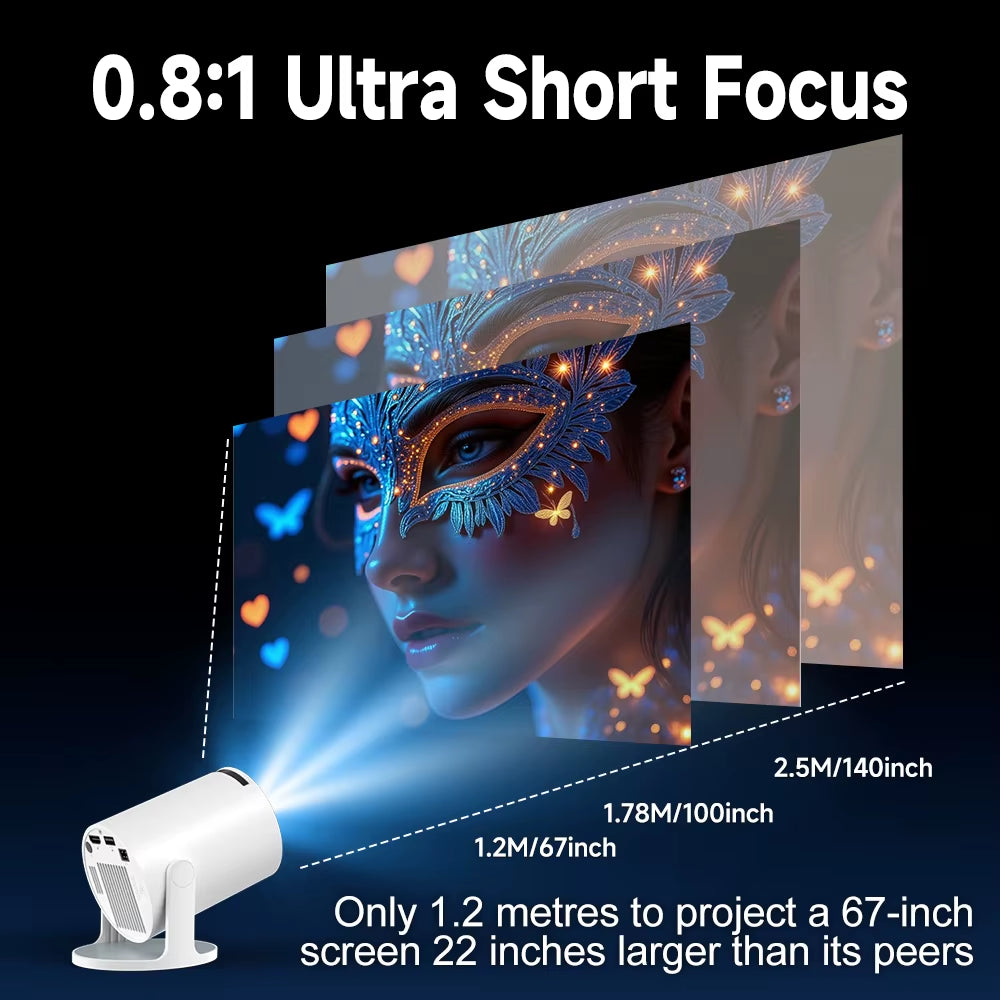 Topleo Portable Mini Projector 1080P Full HD Supported Auto Focus Smart Android Wifi Home Cinema Video Projector